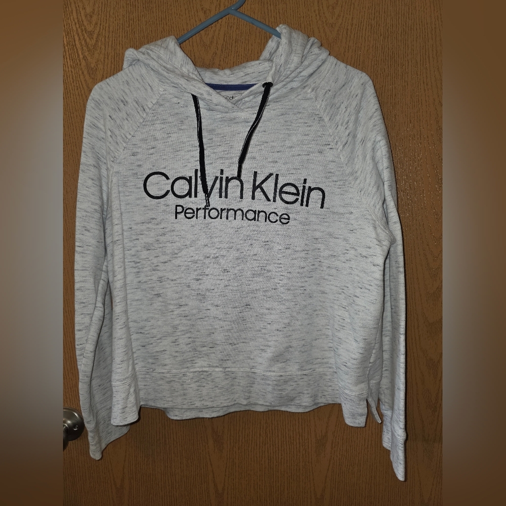 Calvin Klein Performance White and Blue Hoodie